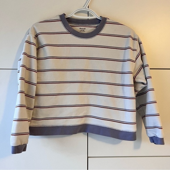 Dropped Shoulder Stripe Sweatshirt - Picture 2 of 6